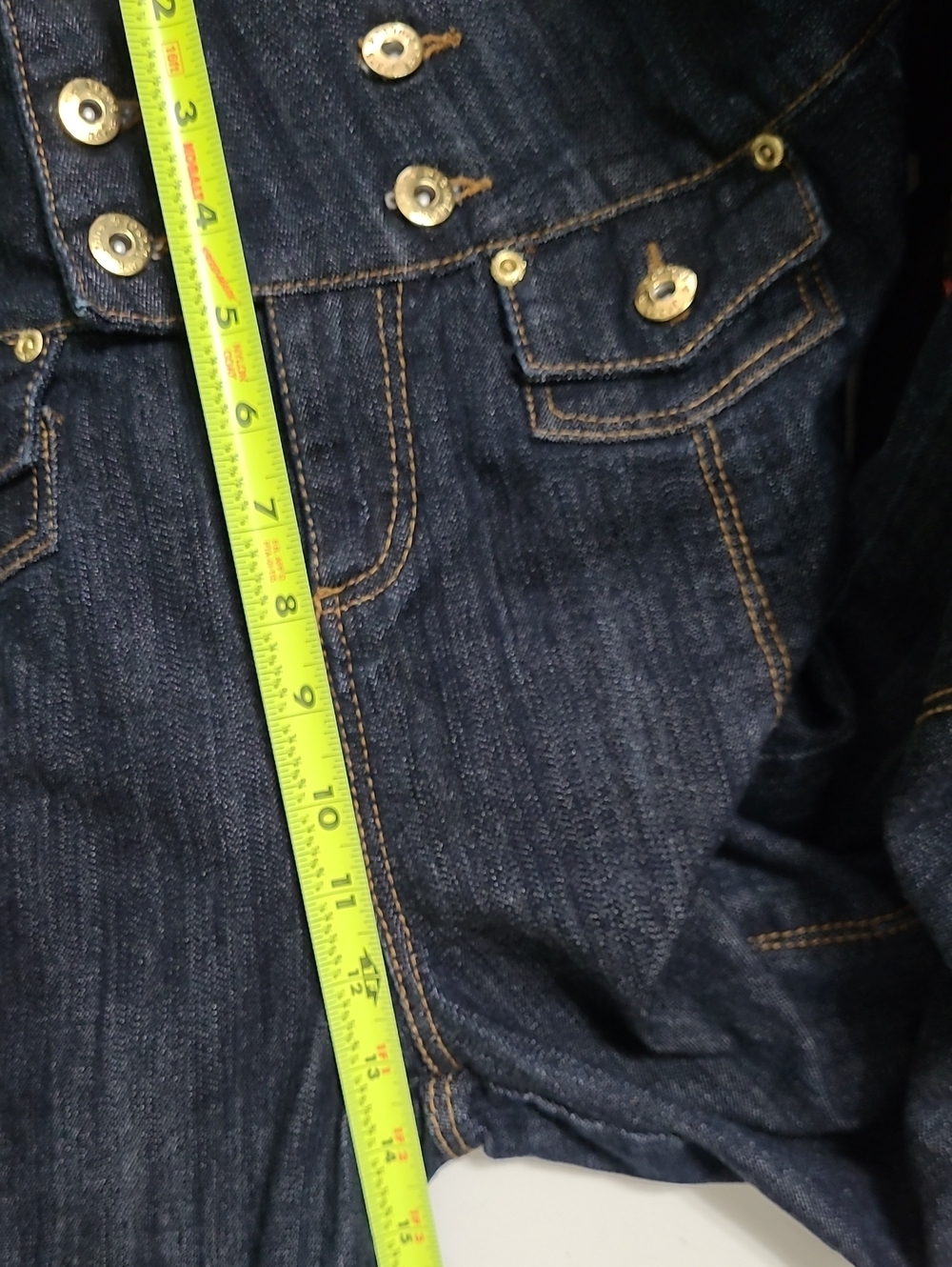 VINTAGE Younique High-Waist Wide Leg Y2K Jeans with Gold Button Detail size 9 - Picture 11 of 11